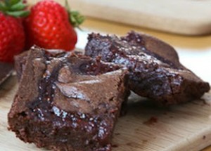 strawberries & brownies debskitchen