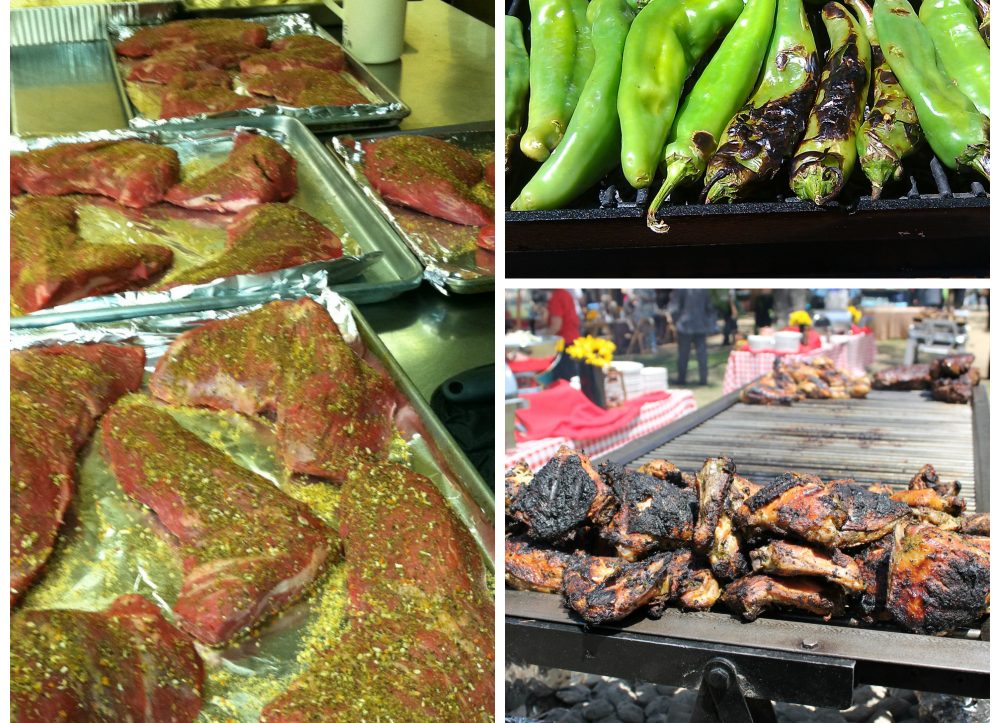 tri tip, hatch chile collage